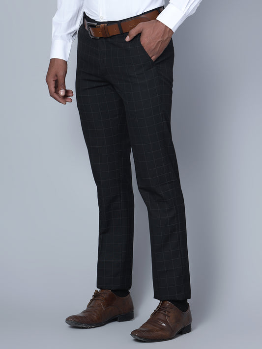 Cantabil Men Black Formal Trouser (7135788761227)