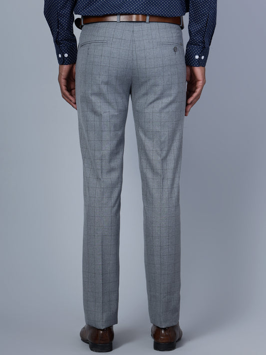 Cantabil Men Grey Formal Trouser (7135789154443)