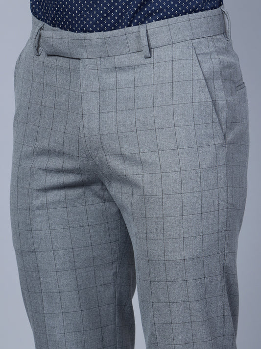 Cantabil Men Grey Formal Trouser (7135789154443)