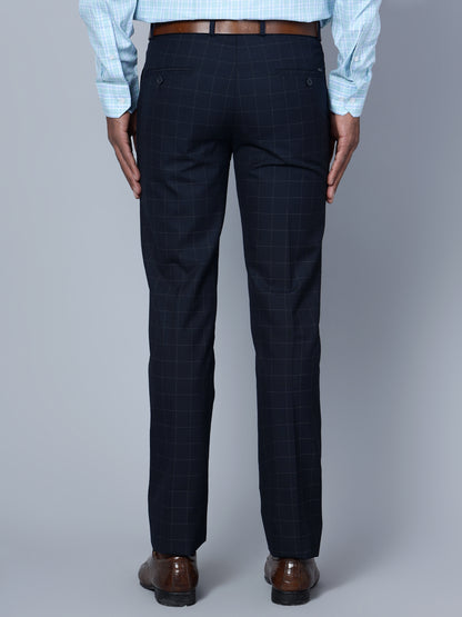 Cantabil Men Navy Blue Formal Trouser (7135789678731)