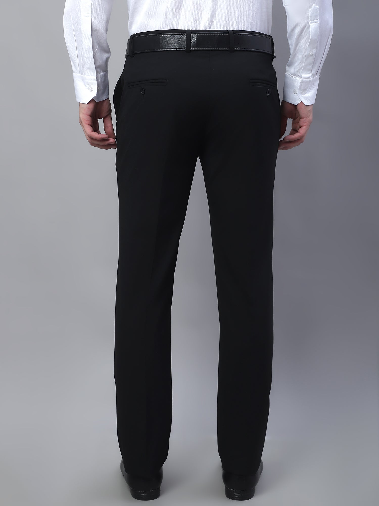 Cantabil Men Black Formal Trouser (7136122798219)