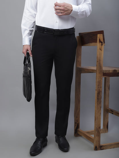 Cantabil Men Black Formal Trouser (7136122798219)