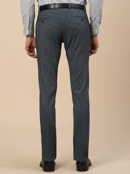 Formal Trouser for Men | Breathable & Soft with Color Fastness Regular Fit Terry Rayon Fabric Printed Pattern Button Closure