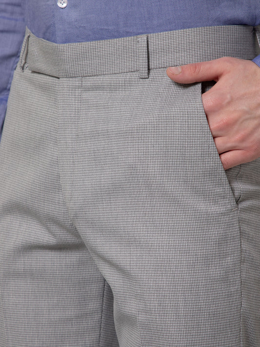 Formal Trouser for Men | Breathable & Soft with Color Fastness Regular Fit Poly Viscose Fabric Self Design Pattern Hook & Eye Closure