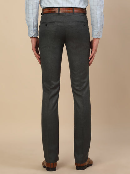 Formal Trouser for Men | Breathable & Soft with Color Fastness Regular Fit Poly Vicose Fabric Self Design Pattern Hook & Bar Closure