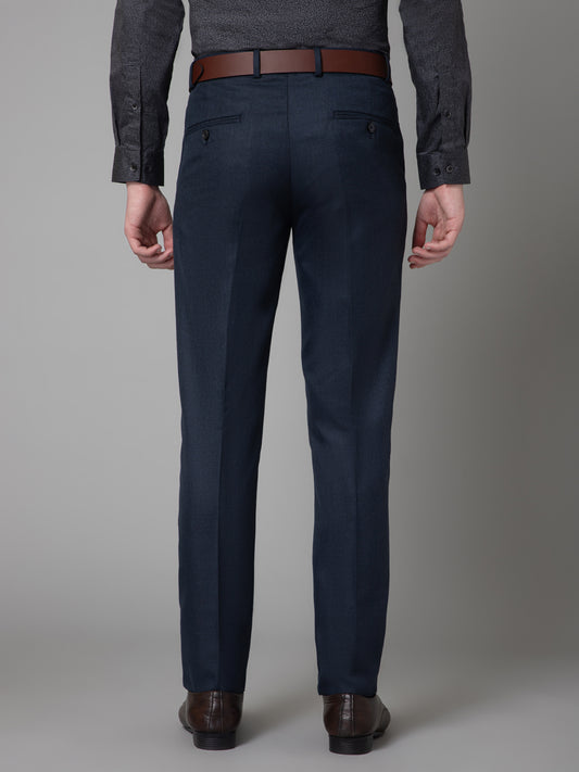 Formal Trouser for Men | Breathable & Soft with Color Fastness Regular Fit Poly Viscose Fabric Self Design Pattern Hook & Eye Closure