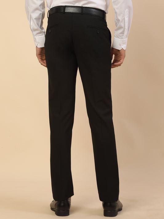 Formal Trouser for Men | Breathable & Soft with Color Fastness Regular Fit Poly Viscose Fabric Solid Pattern Hook & Bar Closure