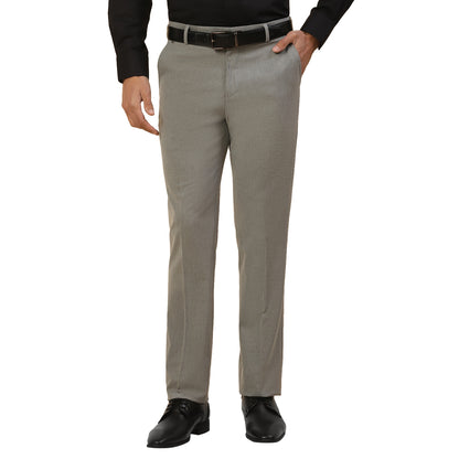 Formal Trouser for Men | Breathable & Soft with Color Fastness Regular Fit Poly Viscose Fabric Solid Pattern Hook & Bar Closure