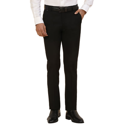 Formal Trouser for Men | Breathable & Soft with Color Fastness Regular Fit Poly Viscose Fabric Solid Pattern Hook & Bar Closure