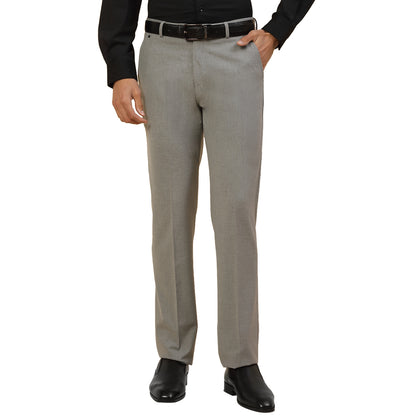 Formal Trouser for Men | Breathable & Soft with Color Fastness Regular Fit Poly Viscose Fabric Solid Pattern Hook & Bar Closure