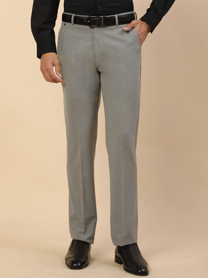 Formal Trouser for Men | Breathable & Soft with Color Fastness Regular Fit Poly Viscose Fabric Solid Pattern Hook & Bar Closure