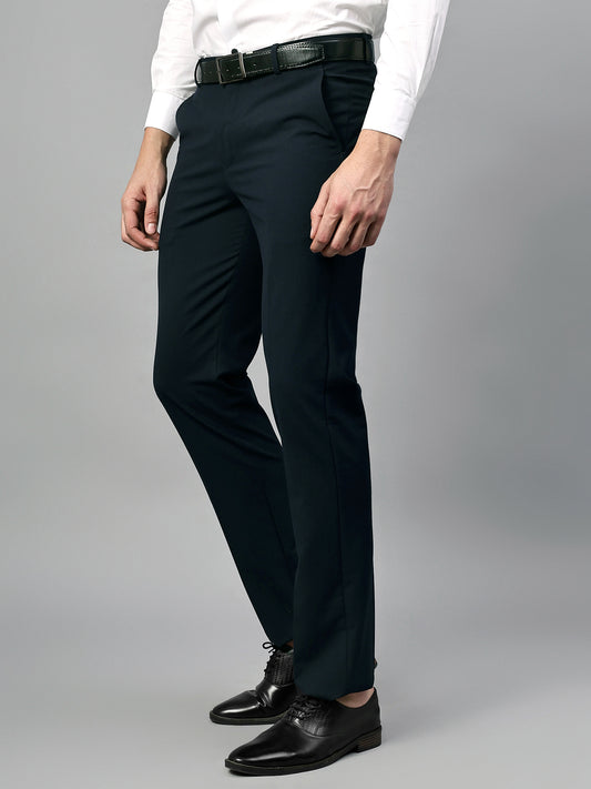 Formal Trouser for Men | Breathable & Soft with Color Fastness Regular Fit Poly Viscose Fabric Solid Pattern Hook & Eye Closure