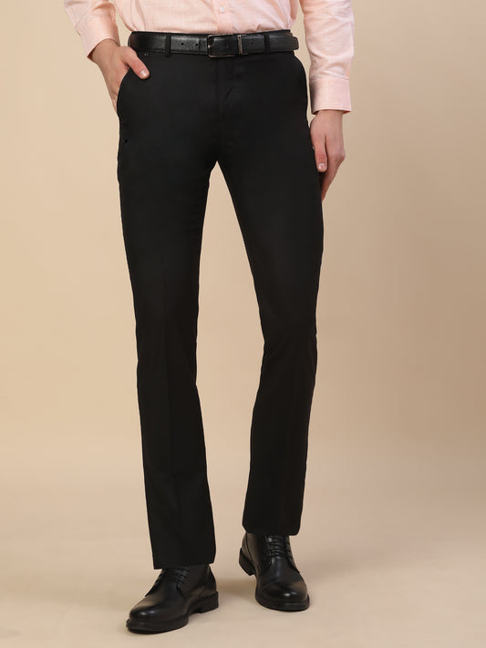 Formal Trouser for Men | Breathable & Soft with Color Fastness Regular Fit Terry Rayon Fabric Solid Pattern Button Closure