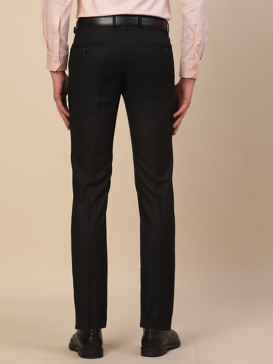 Formal Trouser for Men | Breathable & Soft with Color Fastness Regular Fit Terry Rayon Fabric Solid Pattern Button Closure