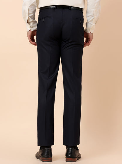 Formal Trouser for Men | Breathable & Soft with Color Fastness Regular Fit Terry Rayon Fabric Solid Pattern Hook & Bar Closure