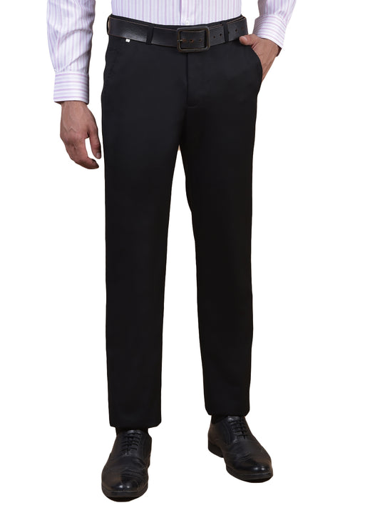 Formal Trouser for Men | Breathable & Soft with Color Fastness Regular Fit Poly Viscose Fabric Solid Pattern Hook & Eye Closure
