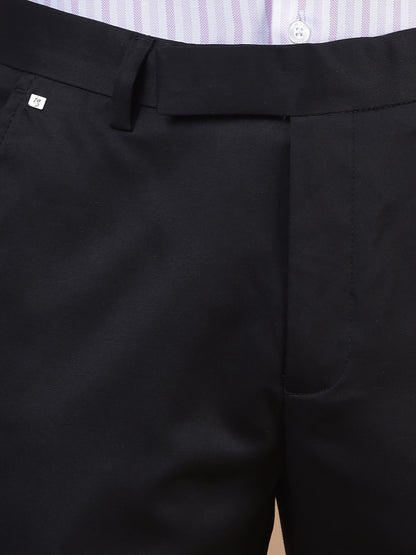 Formal Trouser for Men | Breathable & Soft with Color Fastness Regular Fit Poly Viscose Fabric Solid Pattern Hook & Eye Closure