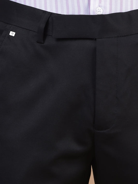 Formal Trouser for Men | Breathable & Soft with Color Fastness Regular Fit Poly Viscose Fabric Solid Pattern Hook & Eye Closure