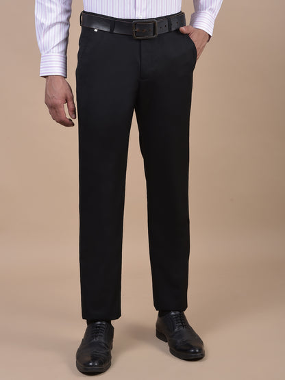 Formal Trouser for Men | Breathable & Soft with Color Fastness Regular Fit Poly Viscose Fabric Solid Pattern Hook & Eye Closure
