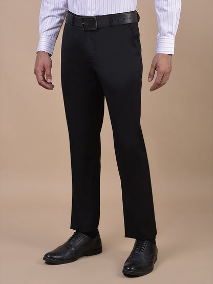 Formal Trouser for Men | Breathable & Soft with Color Fastness Regular Fit Poly Viscose Fabric Solid Pattern Hook & Eye Closure