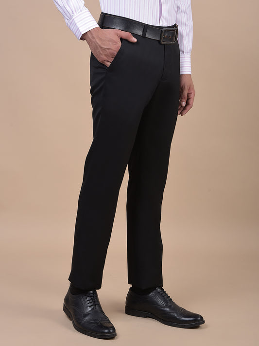 Formal Trouser for Men | Breathable & Soft with Color Fastness Regular Fit Poly Viscose Fabric Solid Pattern Hook & Eye Closure