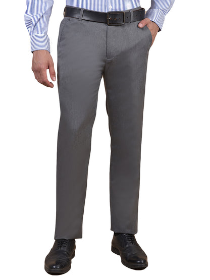 Formal Trouser for Men | Breathable & Soft with Color Fastness Regular Fit Poly Viscose Fabric Solid Pattern Hook & Eye Closure