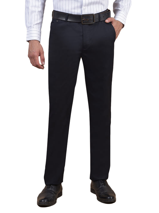 Formal Trouser for Men | Breathable & Soft with Color Fastness Regular Fit Poly Viscose Fabric Solid Pattern Hook & Eye Closure
