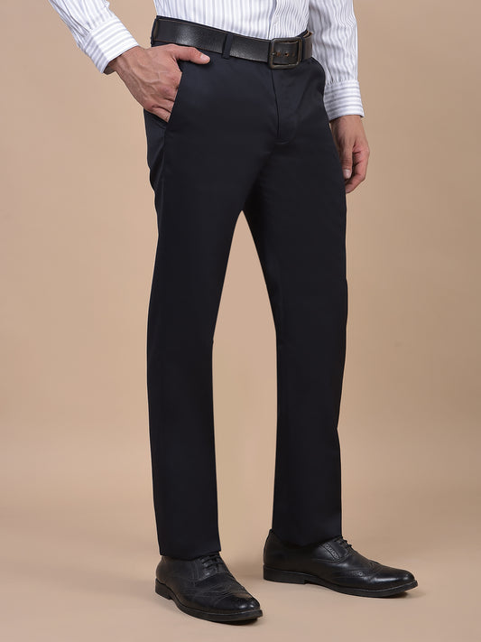 Formal Trouser for Men | Breathable & Soft with Color Fastness Regular Fit Poly Viscose Fabric Solid Pattern Hook & Eye Closure