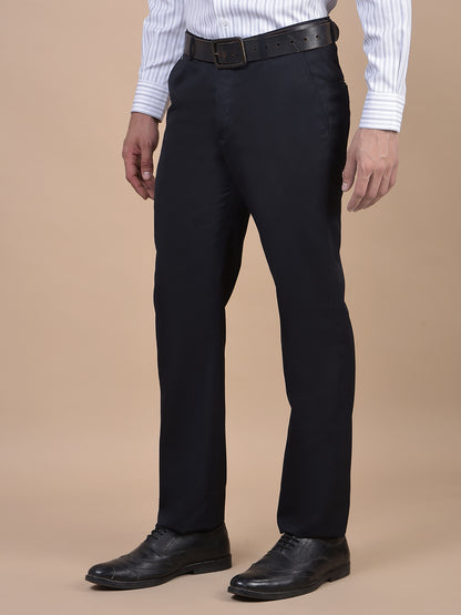 Formal Trouser for Men | Breathable & Soft with Color Fastness Regular Fit Poly Viscose Fabric Solid Pattern Hook & Eye Closure
