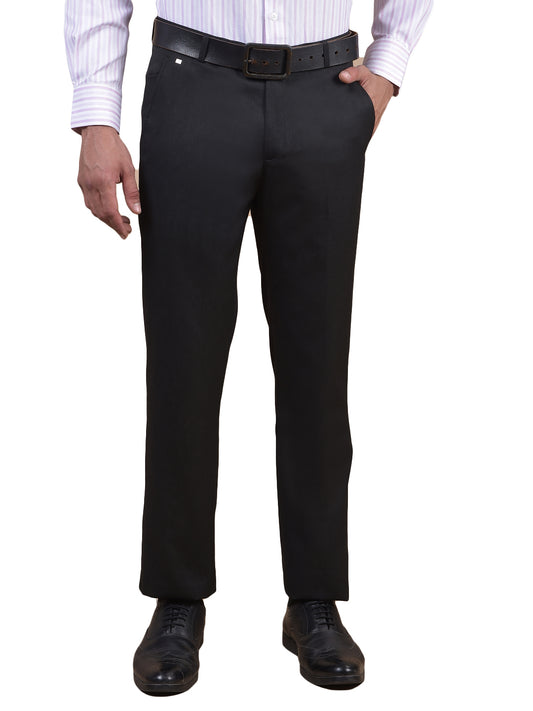 Formal Trouser for Men | Breathable & Soft with Color Fastness Regular Fit Poly Viscose Fabric Solid Pattern Hook & Eye Closure