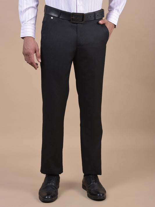 Formal Trouser for Men | Breathable & Soft with Color Fastness Regular Fit Poly Viscose Fabric Solid Pattern Hook & Eye Closure