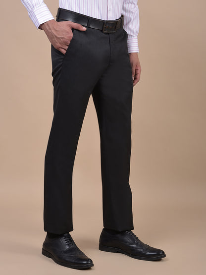 Formal Trouser for Men | Breathable & Soft with Color Fastness Regular Fit Poly Viscose Fabric Solid Pattern Hook & Eye Closure