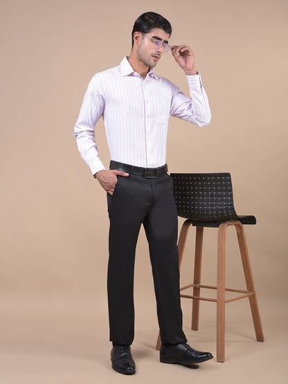 Formal Trouser for Men | Breathable & Soft with Color Fastness Regular Fit Poly Viscose Fabric Solid Pattern Hook & Eye Closure