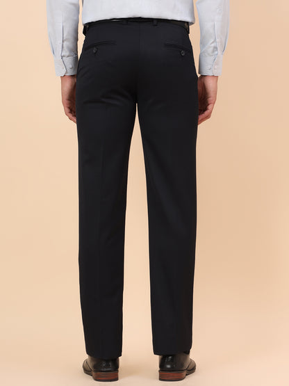 Formal Trousers for Men l Breathable & Soft with Color Fastness Regular Fit Poly Viscose Fabric Solid Pattern Hook & Eye Closure
