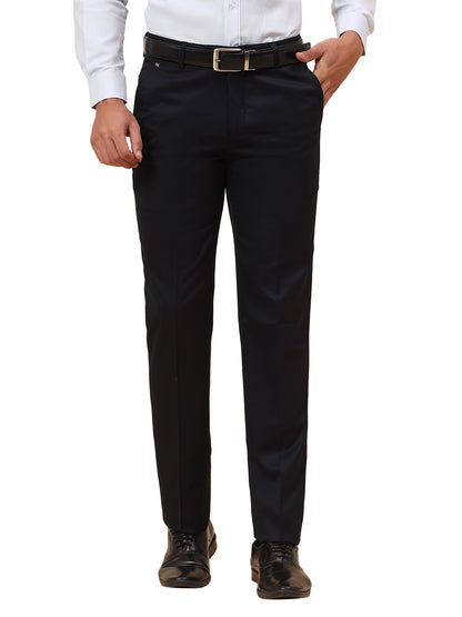 Formal Trousers for Men l Breathable & Soft with Color Fastness Regular Fit Poly Viscose Fabric Solid Pattern Hook & Eye Closure