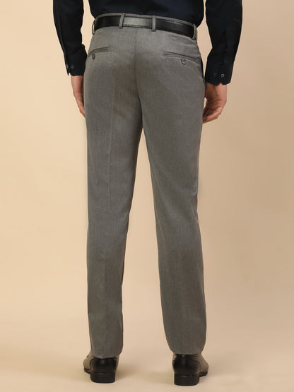 Formal Trouser for Men | Breathable & Soft with Color Fastness Regular Fit Polycotton Fabric Solid Pattern Hook & Bar Closure