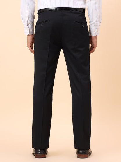 Formal Trousers for Men l Breathable & Soft with Color Fastness Regular Fit Poly Viscose Fabric Solid Pattern Hook & Eye Closure
