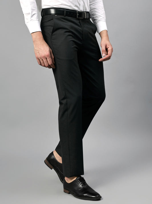 Formal Trouser for Men | Breathable & Soft with Color Fastness Regular Fit Poly Viscose Fabric Solid Pattern Hook & Eye Closure