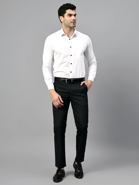 Formal Trouser for Men | Breathable & Soft with Color Fastness Regular Fit Poly Viscose Fabric Solid Pattern Hook & Eye Closure