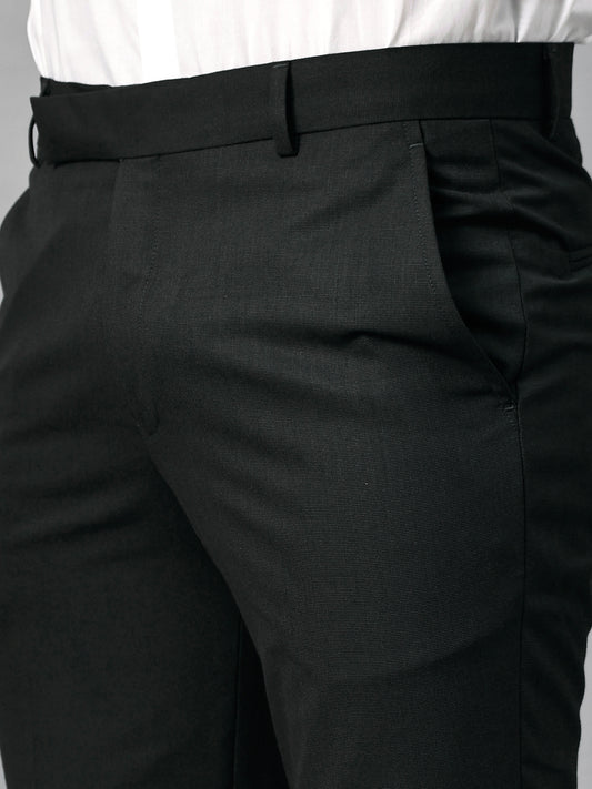 Formal Trouser for Men | Breathable & Soft with Color Fastness Regular Fit Poly Viscose Fabric Solid Pattern Hook & Eye Closure