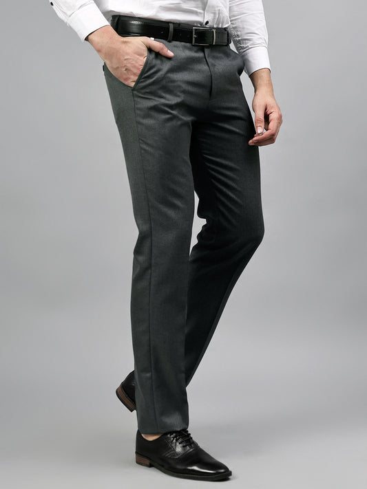 Formal Trouser for Men | Breathable & Soft with Color Fastness Regular Fit Poly Viscose Fabric Solid Pattern Hook & Eye Closure