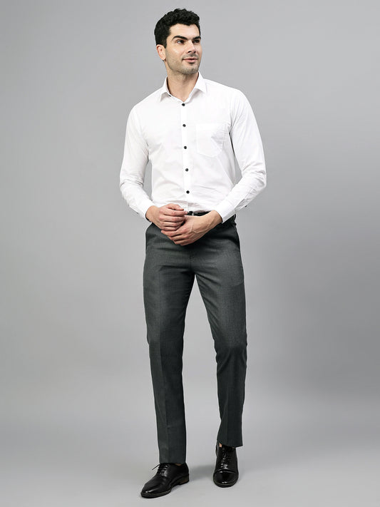 Formal Trouser for Men | Breathable & Soft with Color Fastness Regular Fit Poly Viscose Fabric Solid Pattern Hook & Eye Closure