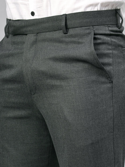 Formal Trouser for Men | Breathable & Soft with Color Fastness Regular Fit Poly Viscose Fabric Solid Pattern Hook & Eye Closure