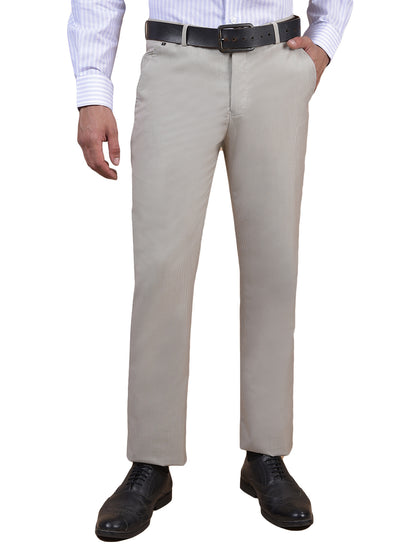 Formal Trouser for Men | Breathable & Soft with Color Fastness Regular Fit Poly Viscose Fabric Self Design Pattern Hook & Eye Closure