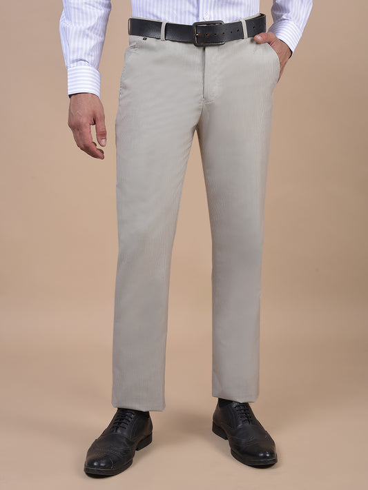 Formal Trouser for Men | Breathable & Soft with Color Fastness Regular Fit Poly Viscose Fabric Self Design Pattern Hook & Eye Closure