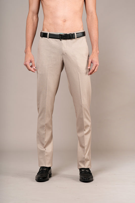 Formal Trouser for Men | Breathable & Soft with Color Fastness Regular Fit Terry Rayon Fabric Self Design Pattern Hook & Eye Closure