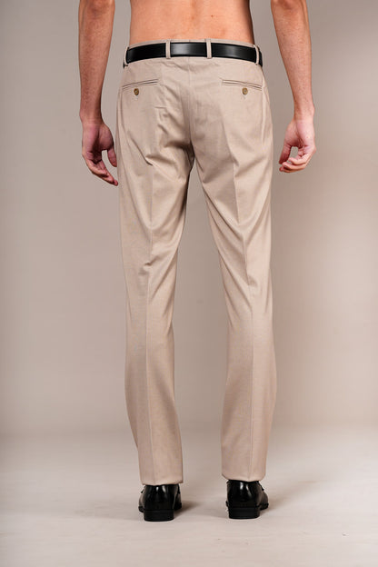 Formal Trouser for Men | Breathable & Soft with Color Fastness Regular Fit Terry Rayon Fabric Self Design Pattern Hook & Eye Closure