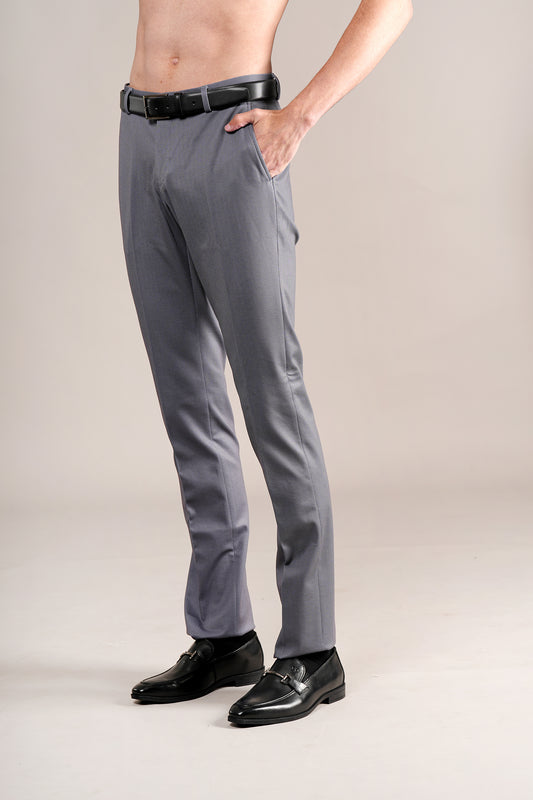 Formal Trouser for Men | Breathable & Soft with Color Fastness Regular Fit Terry Rayon Fabric Self Design Pattern Hook & Eye Closure