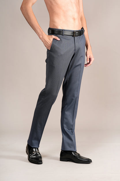 Formal Trouser for Men | Breathable & Soft with Color Fastness Regular Fit Terry Rayon Fabric Self Design Pattern Hook & Eye Closure