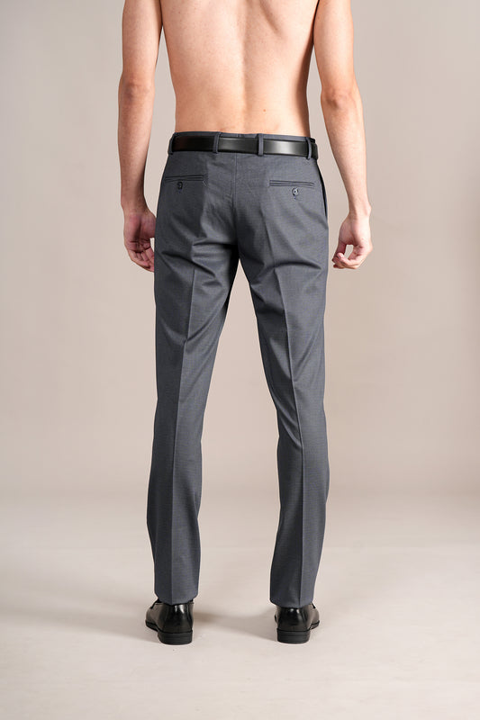 Formal Trouser for Men | Breathable & Soft with Color Fastness Regular Fit Terry Rayon Fabric Self Design Pattern Hook & Eye Closure